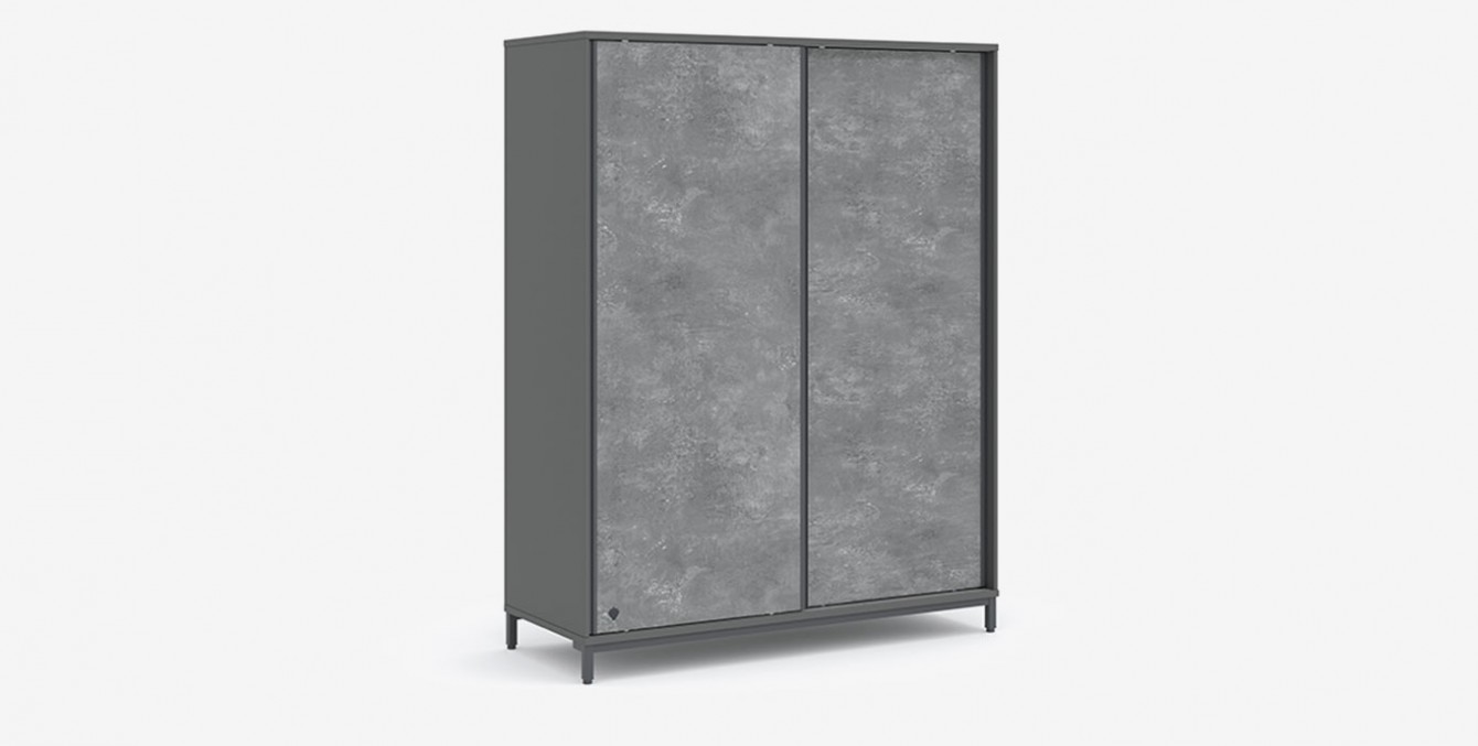 Grey on sale metal wardrobe